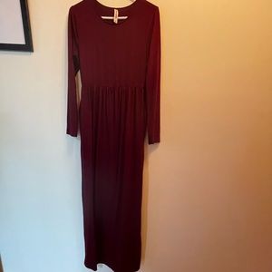 Long Maroon Dress